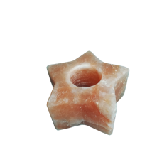 Himalajų druskos  žvakidė (rausva, žvaigždės formos, lygi), ~700g